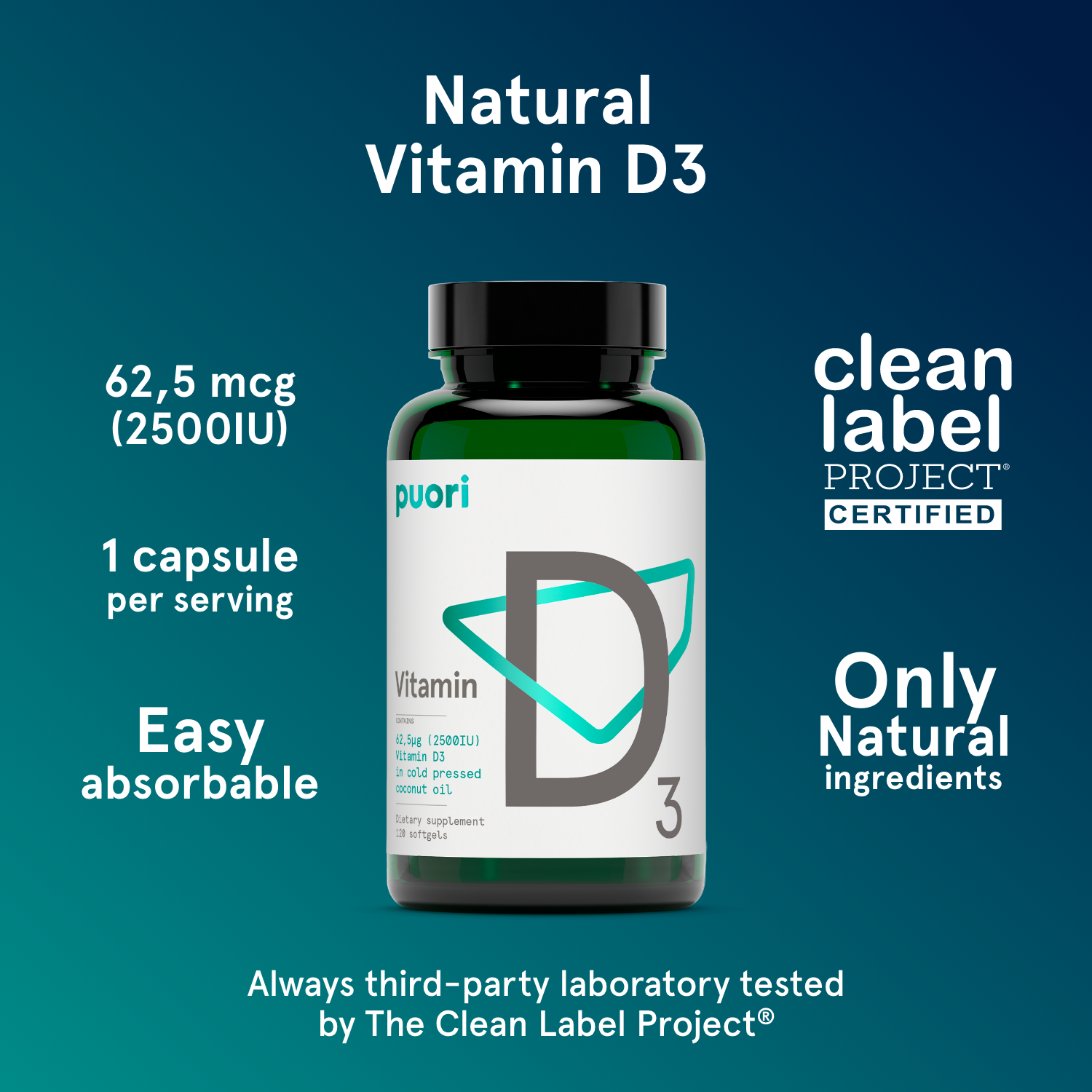 D3 - Vitamin D (2500IU)